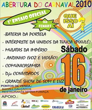 PRIMEIRO ENSAIO DO BLOCO QUE ISSO A� ? 