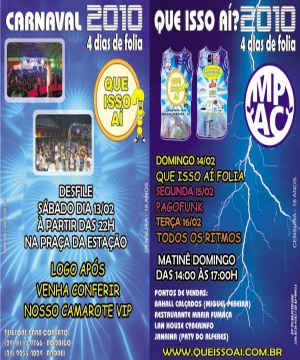 14/02/2010 - MATIN� do Bloco Que Isso A� ? no Miguel Pereira Atl�tico Clube