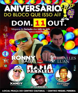 ANIVERS�RIO DO BLOCO QUE ISSO A�?