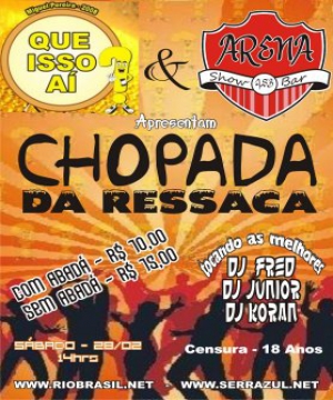 CHOPPADA DE RESSACA DO BLOCO QUE ISSO A� NO ARENA SHOW BAR
