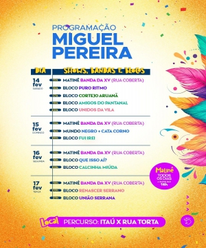 Carnaval Miguel Pereira 2026